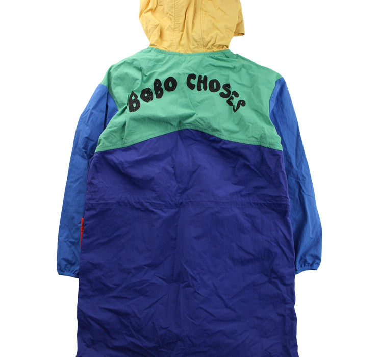 A Blue Rain Jackets from Bobo Choses in size 8Y for boy. (Back View)