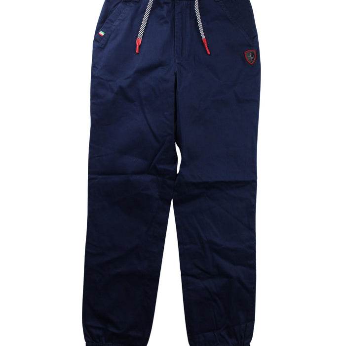 A Blue Casual Pants from Ferrari in size 11Y for boy. (Front View)