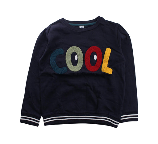 A Blue Crewneck Sweatshirts from Petit Bateau in size 10Y for boy. (Front View)