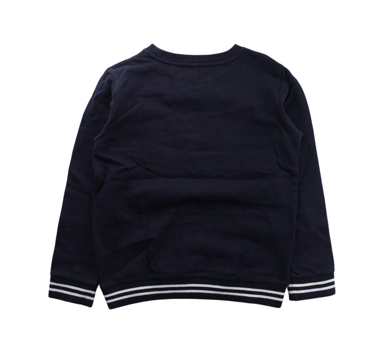 A Blue Crewneck Sweatshirts from Petit Bateau in size 10Y for boy. (Back View)