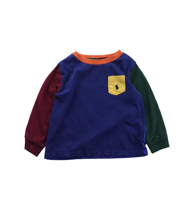 A Blue Crewneck Sweatshirts from Ralph Lauren in size 12-18M for boy. (Front View)