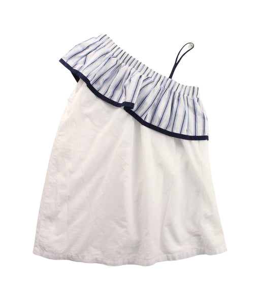 A White Sleeveless Tops from Chloe in size 6T for girl. (Front View)