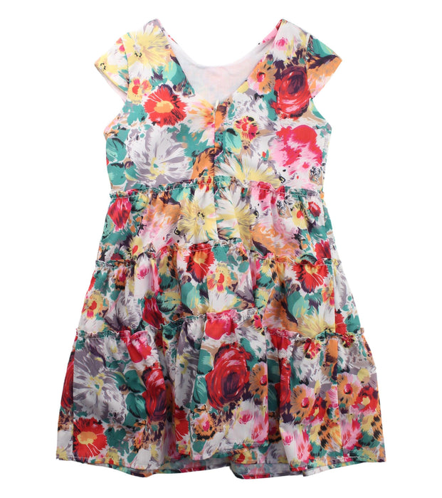 A Multicolour Short Sleeve Dresses from Mabel + Honey in size 5T for girl. (Back View)