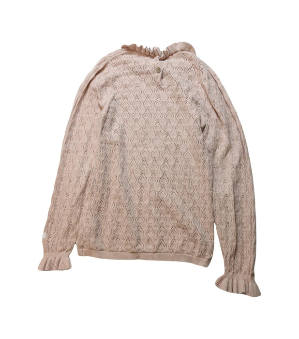 A Beige Long Sleeve Tops from Newbie in size 6T for girl. (Back View)