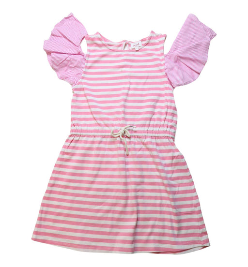 A Pink Short Sleeve Dresses from Seed in size 9Y for girl. (Front View)