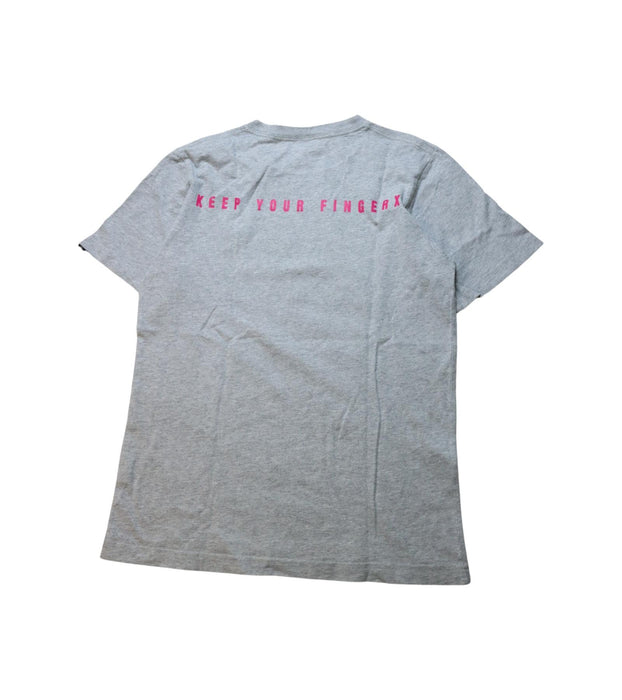 A Grey Short Sleeve T Shirts from fingercroxx in size 14Y for boy. (Back View)