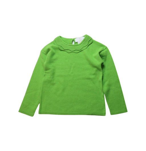 A Green Long Sleeve Tops from Jacadi in size 6T for girl. (Front View)