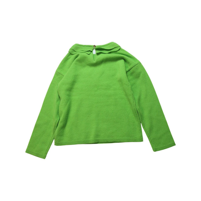 A Green Long Sleeve Tops from Jacadi in size 6T for girl. (Back View)