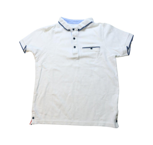 A White Short Sleeve Polos from Gingersnaps in size 10Y for boy. (Front View)