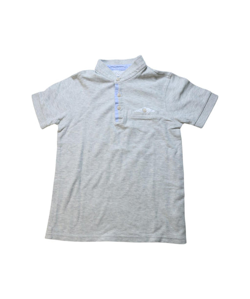 A Grey Short Sleeve Polos from Gingersnaps in size 10Y for boy. (Front View)