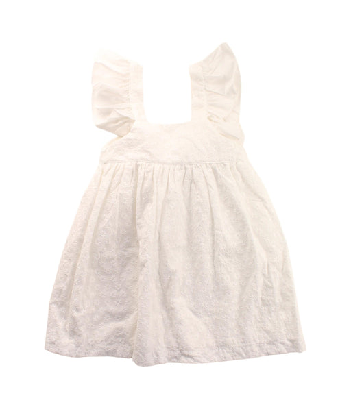 A White Short Sleeve Dresses from Lola Palacios in size 4T for girl. (Front View)