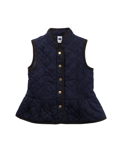 A Blue Outerwear Vests from Janie & Jack in size 3T for girl. (Front View)