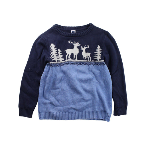 A Blue Knit Sweaters from Janie & Jack in size 5T for boy. (Front View)
