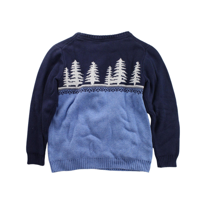 A Blue Knit Sweaters from Janie & Jack in size 5T for boy. (Back View)