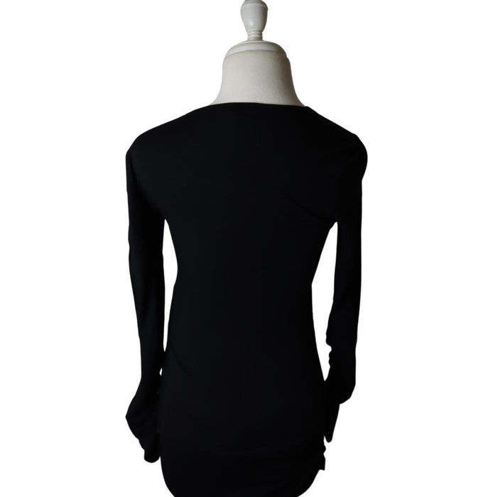 A Black Long Sleeve Tops from Isabella Oliver in size S for maternity. (Back View)