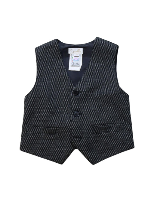 A Black Suit Vests from Gusella in size 2T for boy. (Front View)