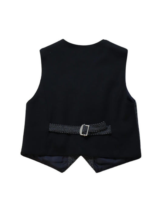 A Black Suit Vests from Gusella in size 2T for boy. (Back View)