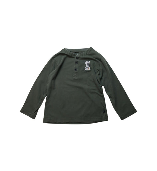 A Green Long Sleeve Shirts from La Compagnie des Petits in size 4T for boy. (Front View)