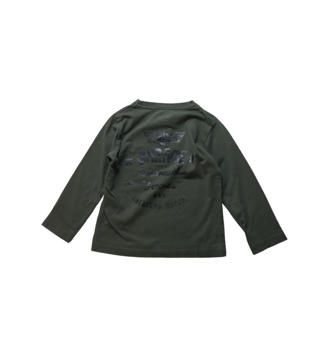 A Green Long Sleeve Shirts from La Compagnie des Petits in size 4T for boy. (Back View)