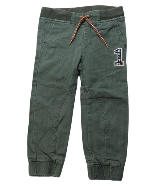 A Green Casual Pants from La Compagnie des Petits in size 3T for boy. (Front View)