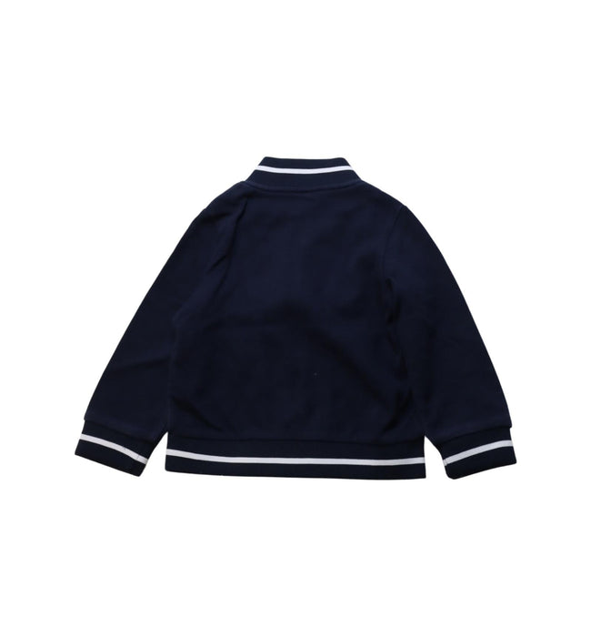 A Navy Zippered Sweatshirts from Jacadi in size 3T for boy. (Back View)