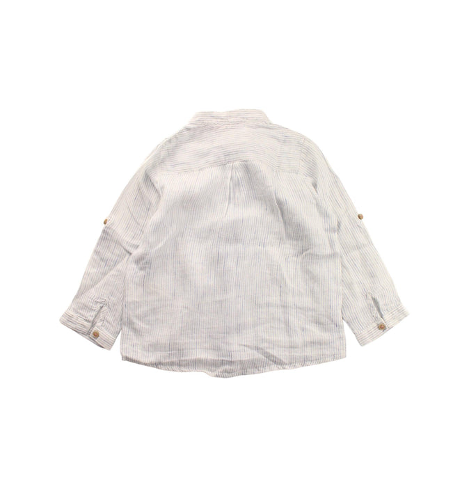 A Blue Long Sleeve Shirts from Pili Carrera in size 3T for boy. (Back View)