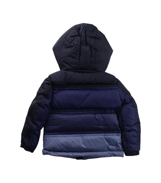 A Blue Puffer/Quilted Jackets from Moncler in size 2T for boy. (Back View)