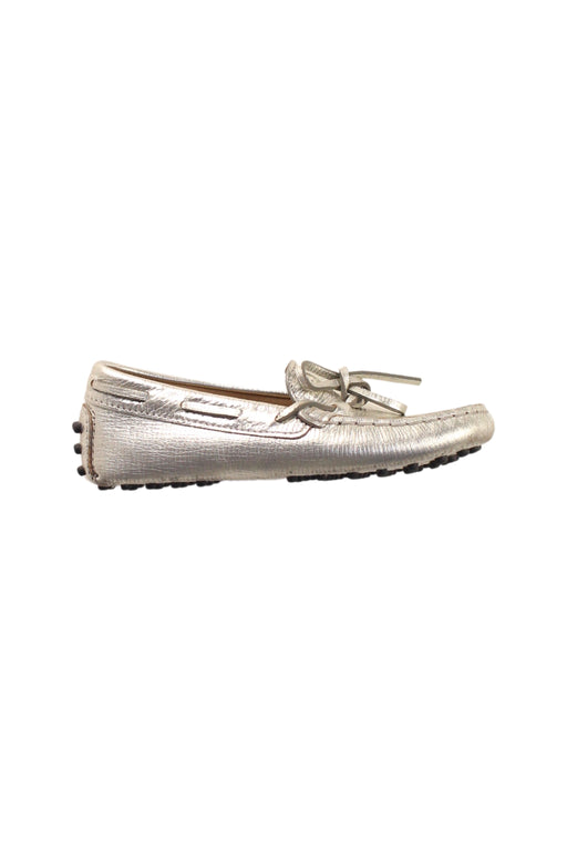 A Silver Loafers & Moccasins from Tod’s in size 3T for girl. (Front View)
