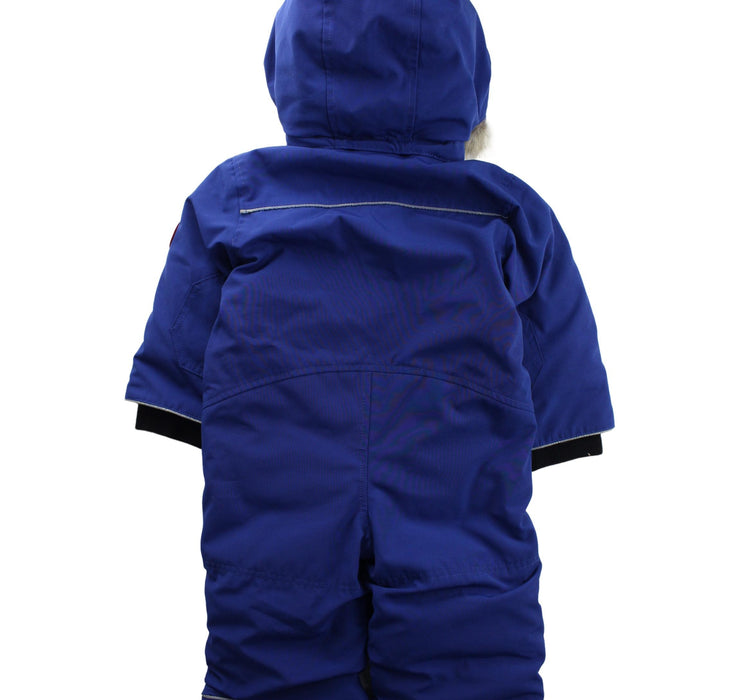 A Blue Snowsuits from Canada Goose in size 2T for boy. (Back View)