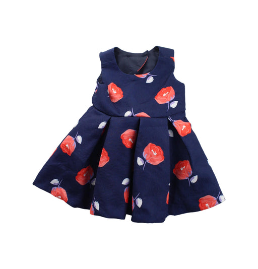 A Blue Sleeveless Dresses from Mides in size 3-6M for girl. (Front View)
