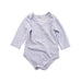A Blue Long Sleeve Bodysuits from Boss in size 3-6M for boy. (Front View)