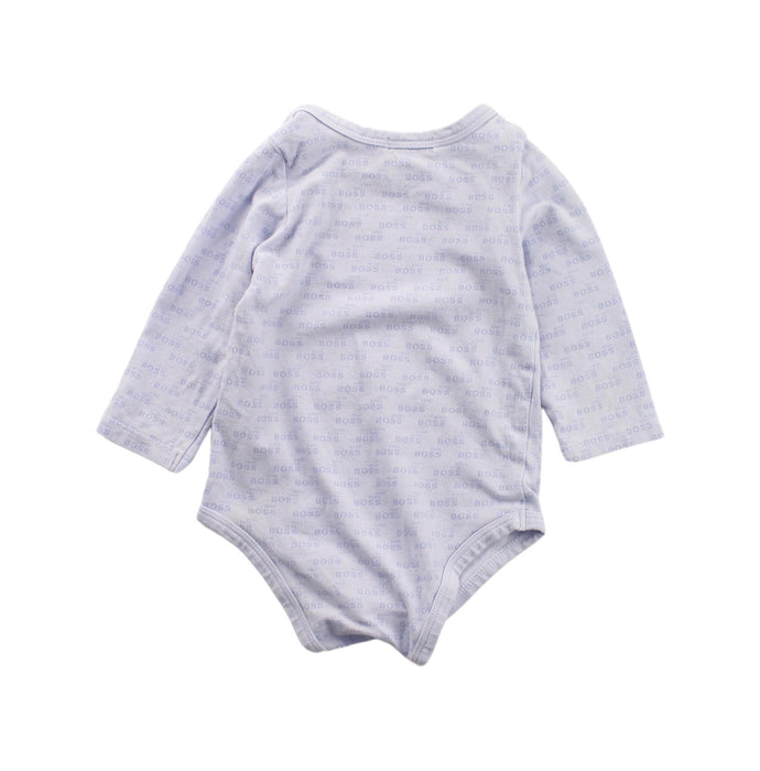 A Blue Long Sleeve Bodysuits from Boss in size 3-6M for boy. (Back View)