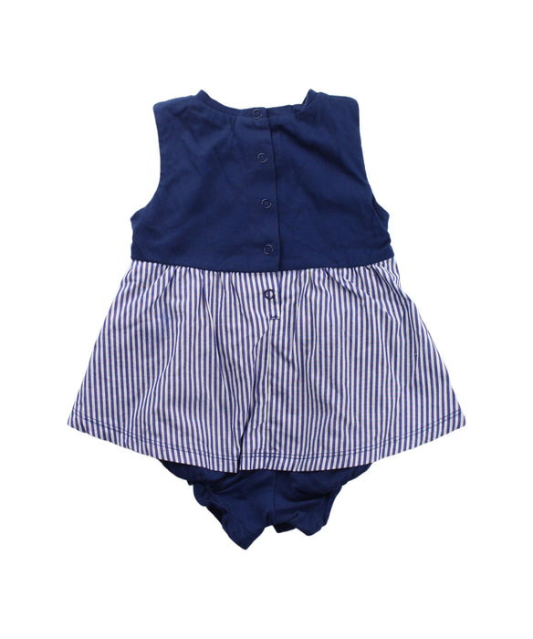 A Blue Sleeveless Bodysuits from Ferrari in size 0-3M for girl. (Back View)