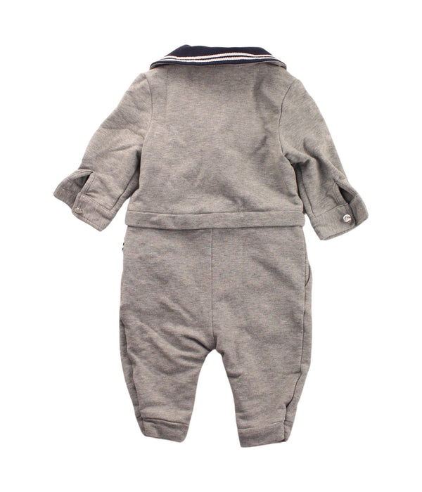 A Grey Long Sleeve Jumpsuits from Nicholas & Bears in size 3-6M for boy. (Back View)