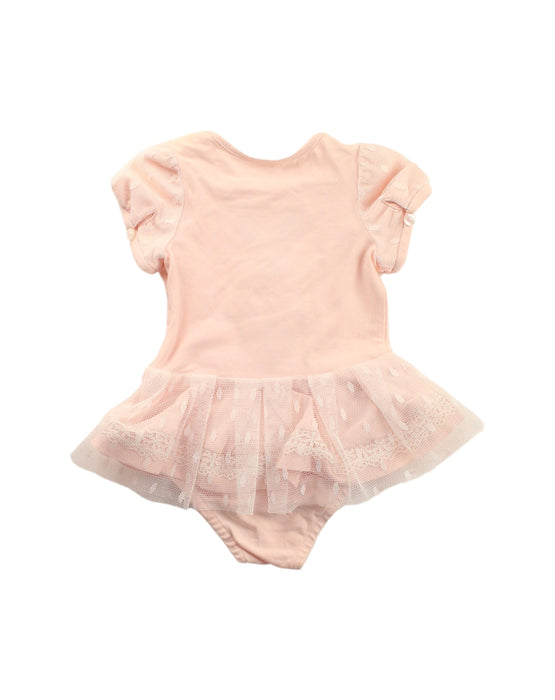 A Peach Short Sleeve Bodysuits from Nicholas & Bears in size 3-6M for girl. (Back View)