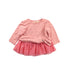 A Pink Sweater Dresses from Momonittu in size 6-12M for girl. (Front View)