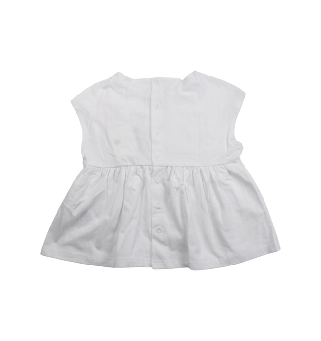 A White Short Sleeve Tops from Il Gufo in size 2T for girl. (Back View)