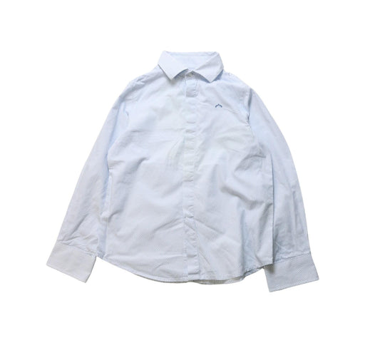 A White Long Sleeve Shirts from Nanos in size 6T for boy. (Front View)