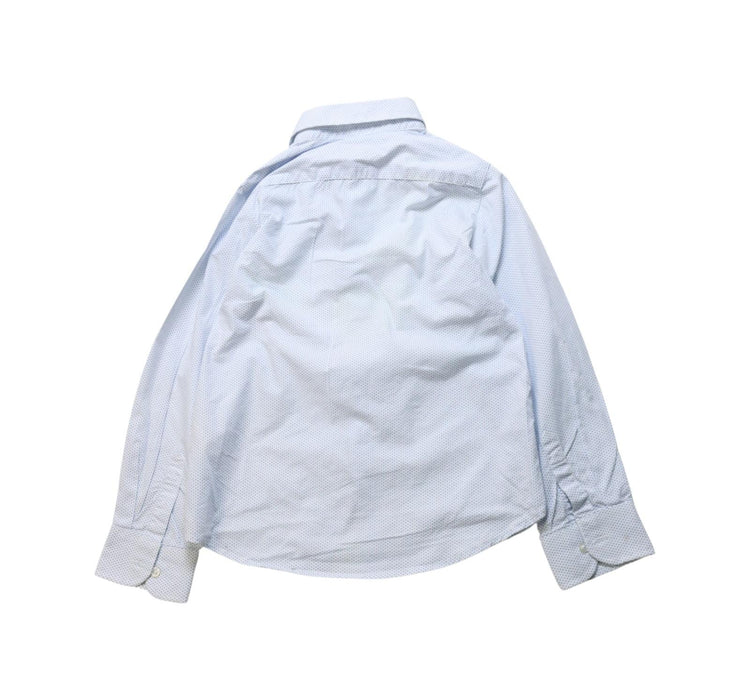 A White Long Sleeve Shirts from Nanos in size 6T for boy. (Back View)