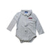 A Grey Long Sleeve Bodysuits from Andy & Evan in size 12-18M for boy. (Front View)