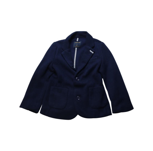 A Navy Blazers from Mayoral in size 3T for boy. (Front View)