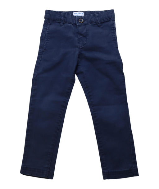 A Blue Casual Pants from Mayoral in size 3T for girl. (Front View)