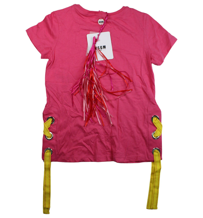A Pink Short Sleeve T Shirts from MSGM in size 8Y for girl. (Back View)