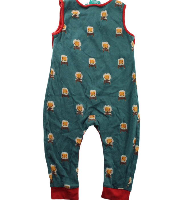 A Green Sleeveless Jumpsuits from Little Green Radicals in size 18-24M for boy. (Back View)