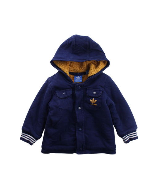 A Blue Lightweight Jackets from Adidas in size 12-18M for boy. (Front View)