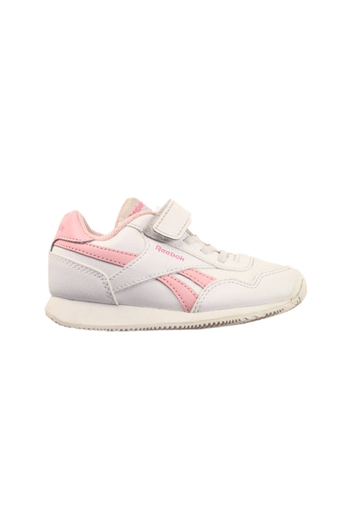 A Pink Sneakers from Reebok in size 3T for girl. (Front View)