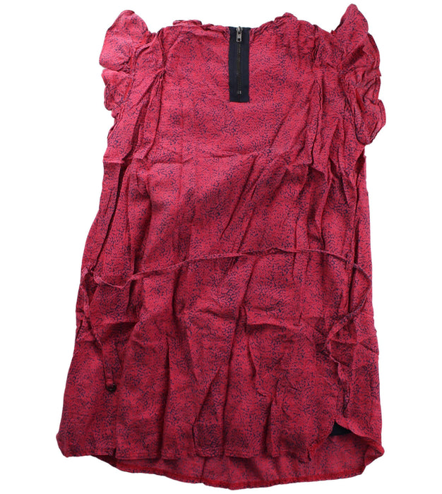 A Red Short Sleeve Dresses from DKNY in size 6T for girl. (Back View)