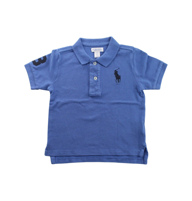 A Blue Short Sleeve Polos from Ralph Lauren in size 2T for boy. (Front View)