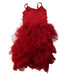 A Red Sleeveless Dresses from Tutu Du Monde in size 4T for girl. (Back View)