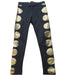 A Gold Leggings from Crewcuts in size 7Y for girl. (Front View)